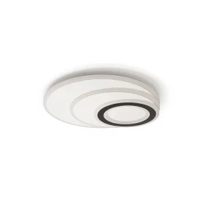 Plafón LED modelo Albiorix con diseño circular en blanco y negro