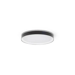 Plafón LED modelo Praslin con diseño circular en negro y blanco
