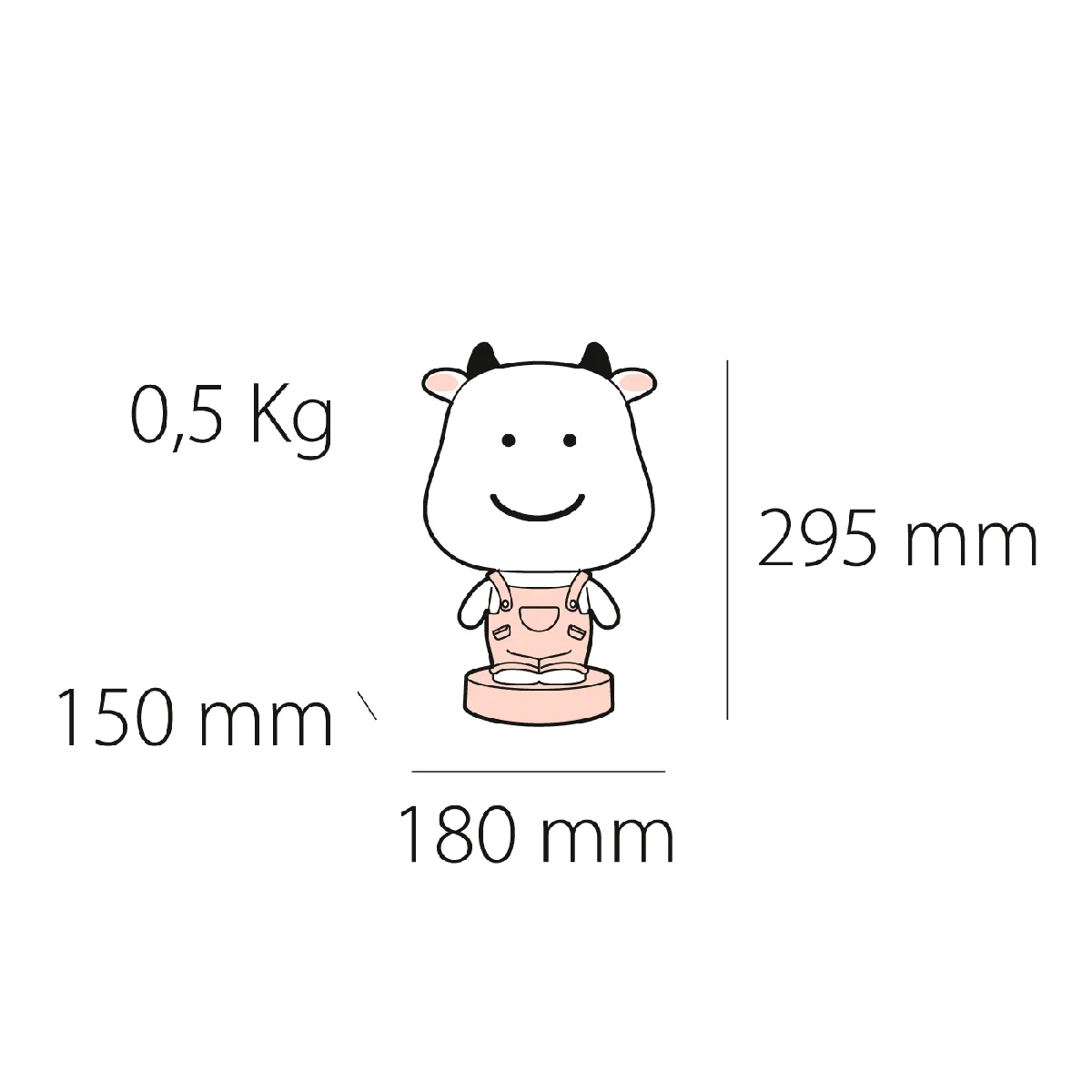 Lámpara de sobremesa infantil vaca - Imagen 4