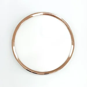 Plafón de Techo Titania circular con Aro Metálico en Oro Rosa o Negro Perla