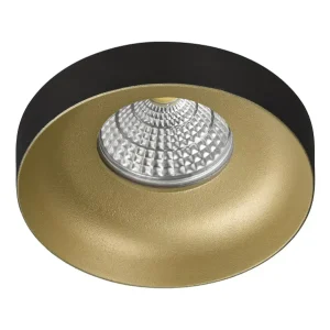 Foco empotrable LED de aluminio redondo oro o plata