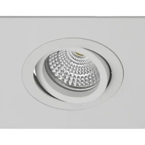 Foco empotrable LED de aluminio cuadrado orientable grande