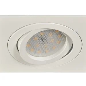 Foco empotrable LED de aluminio cuadrado orientable tamaño normal