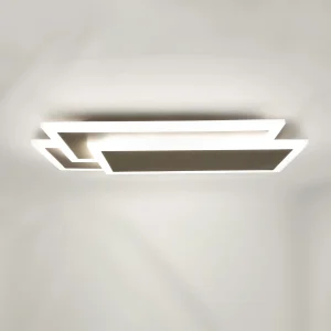 Plafón ORION rectangular – LED regulable con mando, CCT 3500–6500K (blanco o greige)