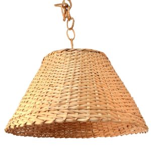Lámpara colgante de mimbre cónica Nava