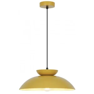 Lámpara colgante IDEA retro – Aluminio, E27, altura regulable (amarillo, terracota, verde, arena)