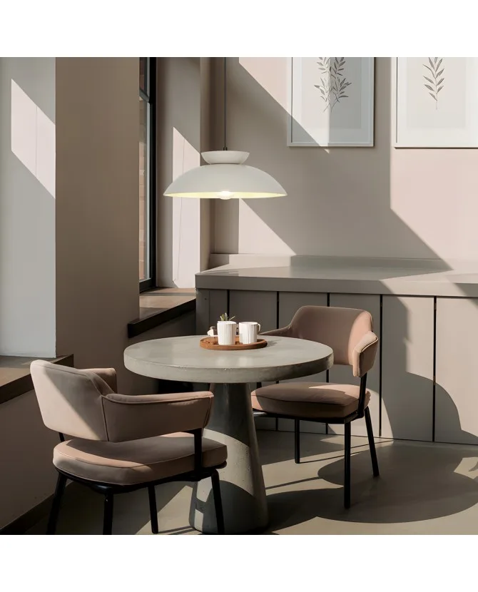 Lámpara colgante IDEA retro – Aluminio, E27, altura regulable (amarillo, terracota, verde, arena) - Imagen 7