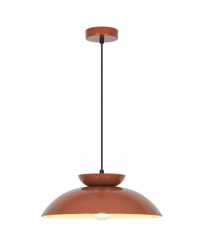 Lámpara colgante IDEA retro – Aluminio, E27, altura regulable (amarillo, terracota, verde, arena) - Imagen 3