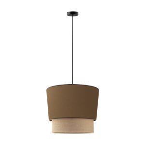 Lámpara colgante con pantalla Olena yute marrón 45cm