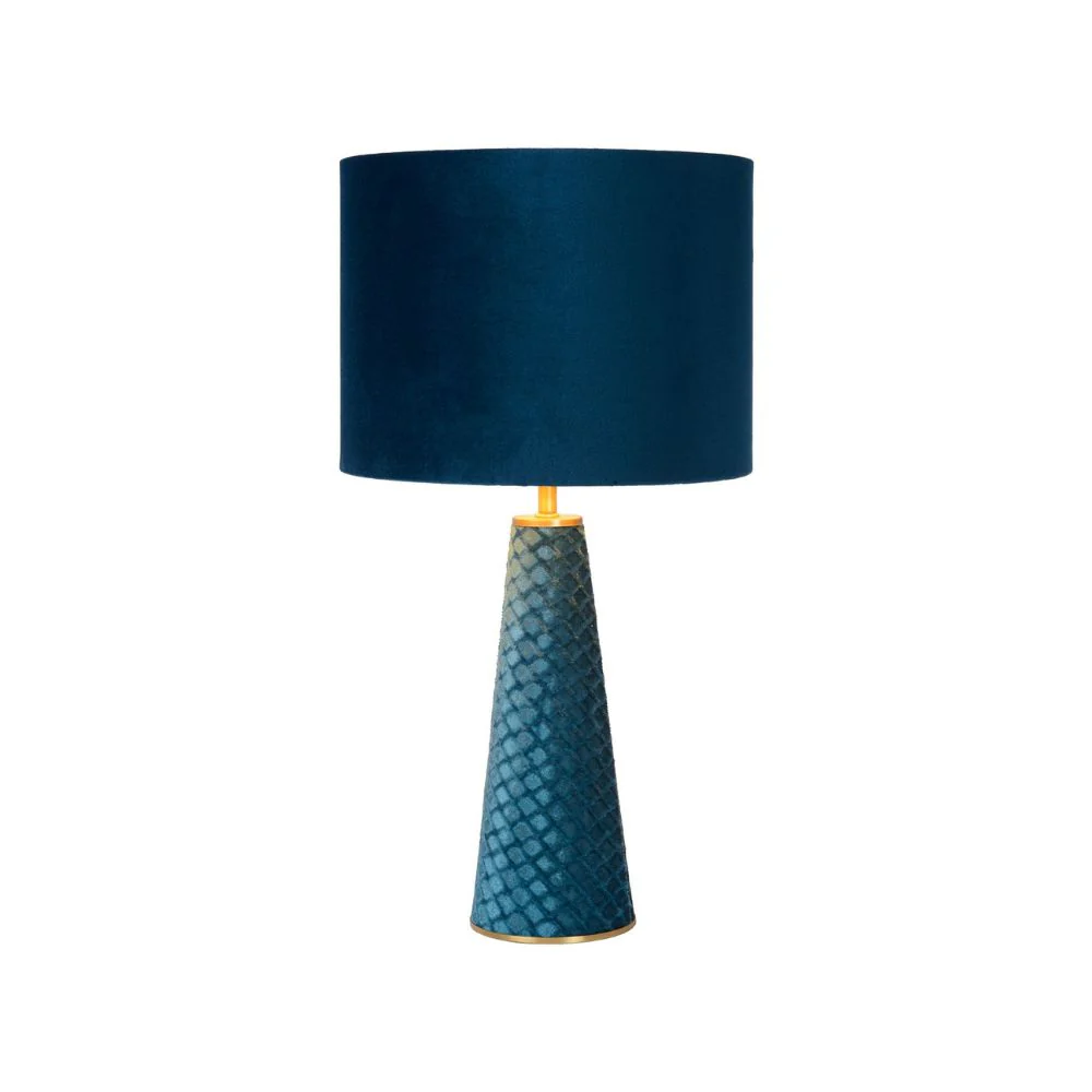 LAMPARA DE MESA VELVET TURQUESA 1xE27