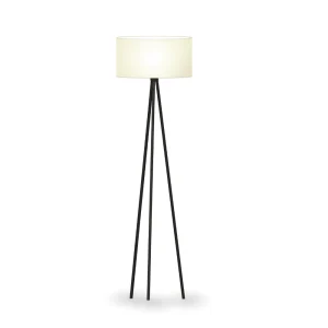 LAMPARA PIE TRIPODE NEGRO