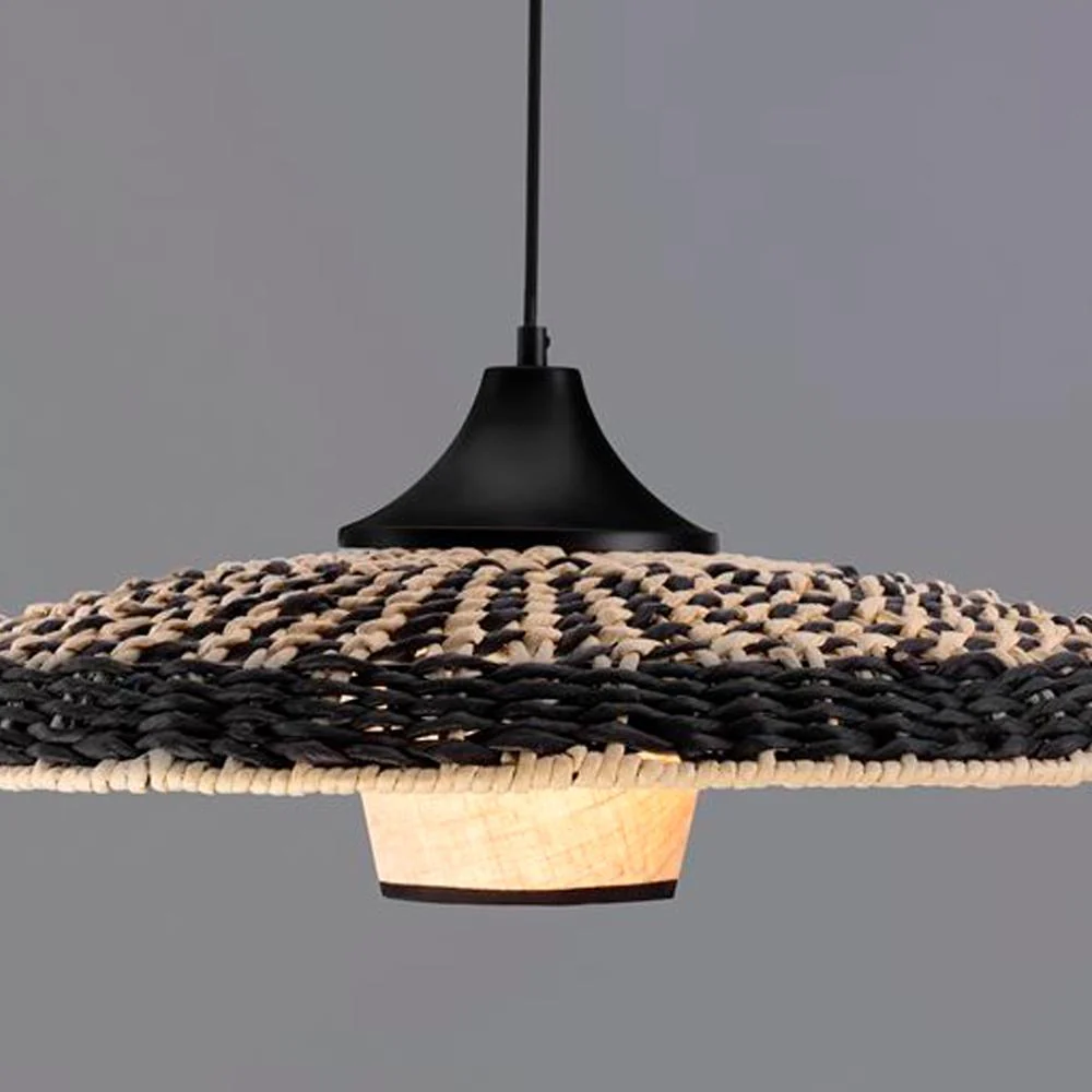LAMPARA COLGANTE FIBRA AURA NEGRO Ø61cm 1XE27 - Imagen 5