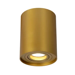 FOCO CILINDRO SOBREPUESTO TUBE DORADO Ø9,6cm 1XGU10