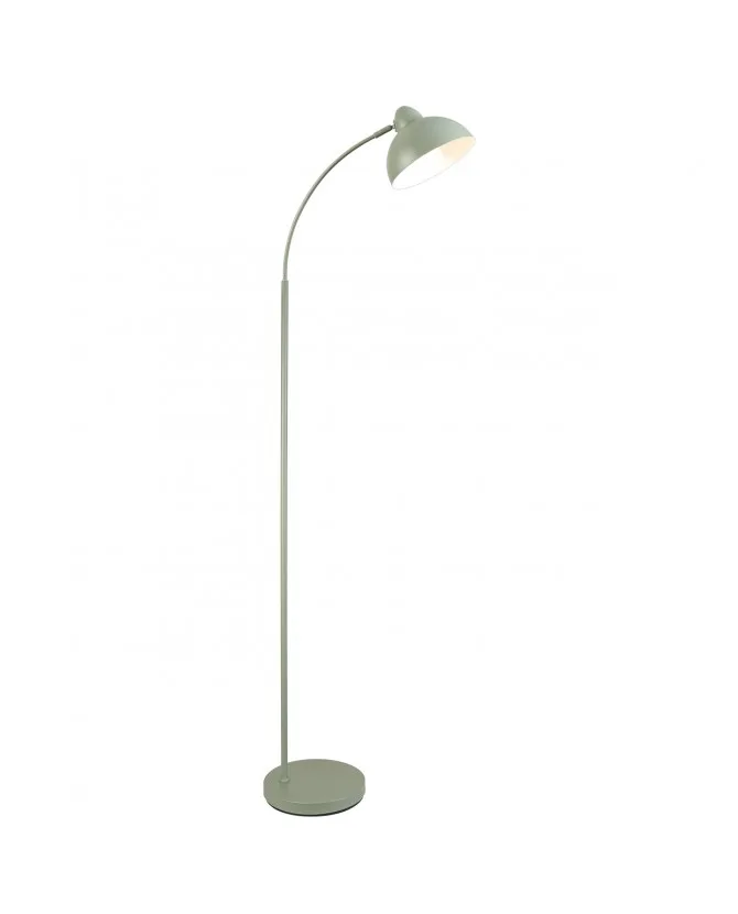 Pie de salón NIU blanco – Lector moderno con cabezal orientable y casquillo E27