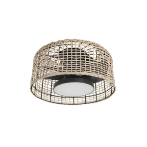 Ventilador de Techo Madeira – Estilo Natural en Ratán con Luz LED Regulable y Motor DC Silencioso
