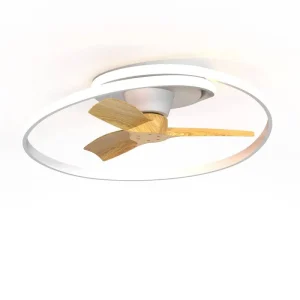 Ventilador de Techo LED Ocean con Aspas de Madera Acrílica – Motor DC Silencioso y Luz Regulable